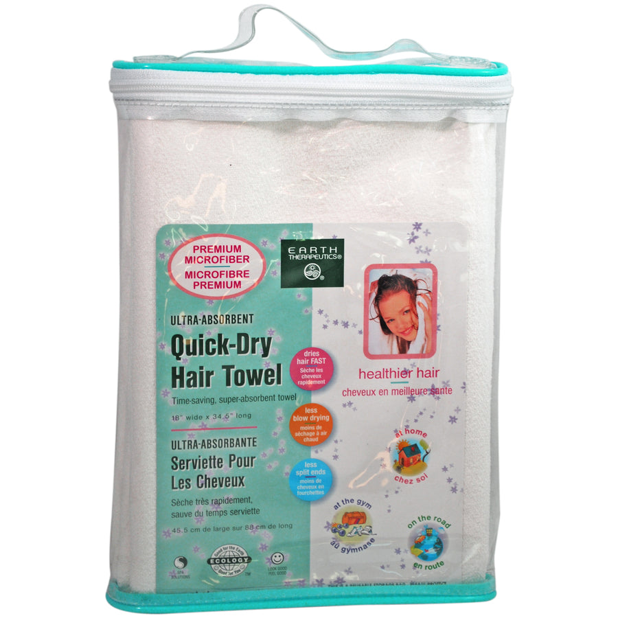 Ultra-Absorbent Quick-Dry Hair Towel - White