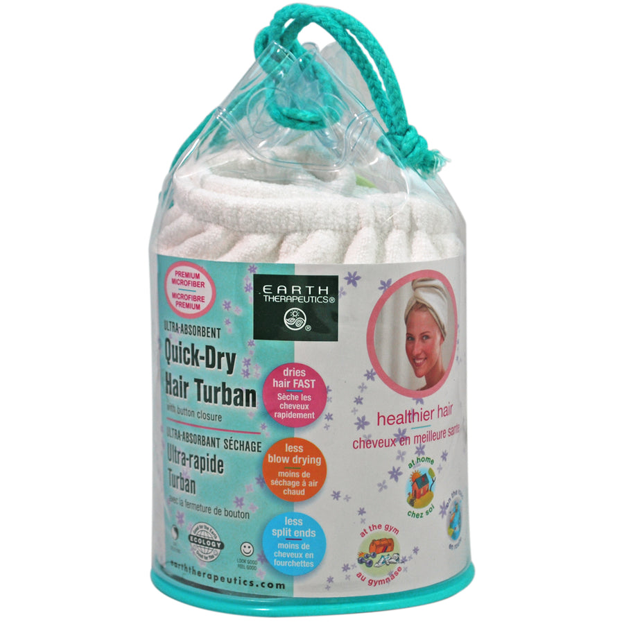 Ultra-Absorbent Quick-Dry Hair Turban - White