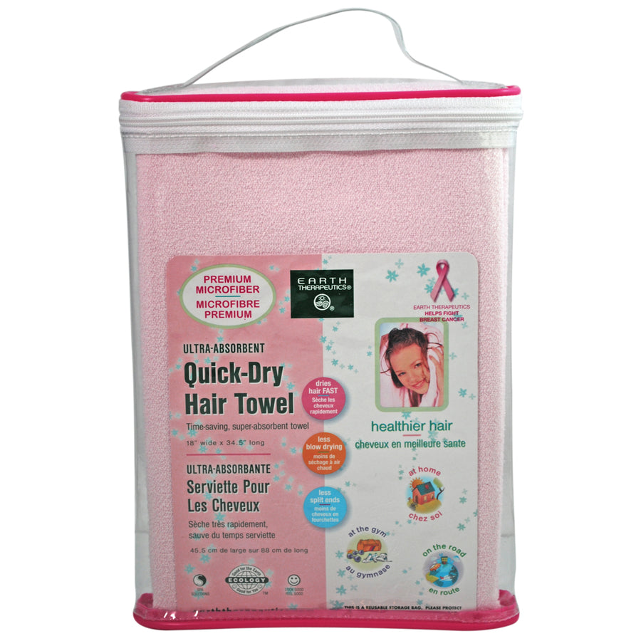 Ultra-Absorbent Quick-Dry Hair Towel - Pink